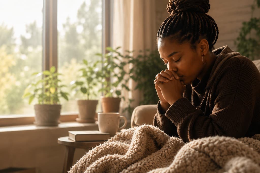 A person in quiet prayer